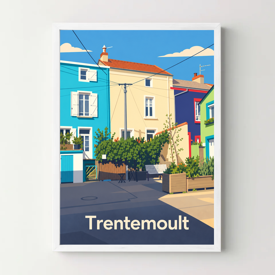Affiche Trentemoult – cadre blanc