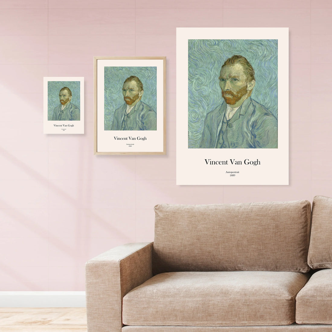 Affiches murales Vincent Van Gogh Autoportrait 1889, décoration salon, style artistique