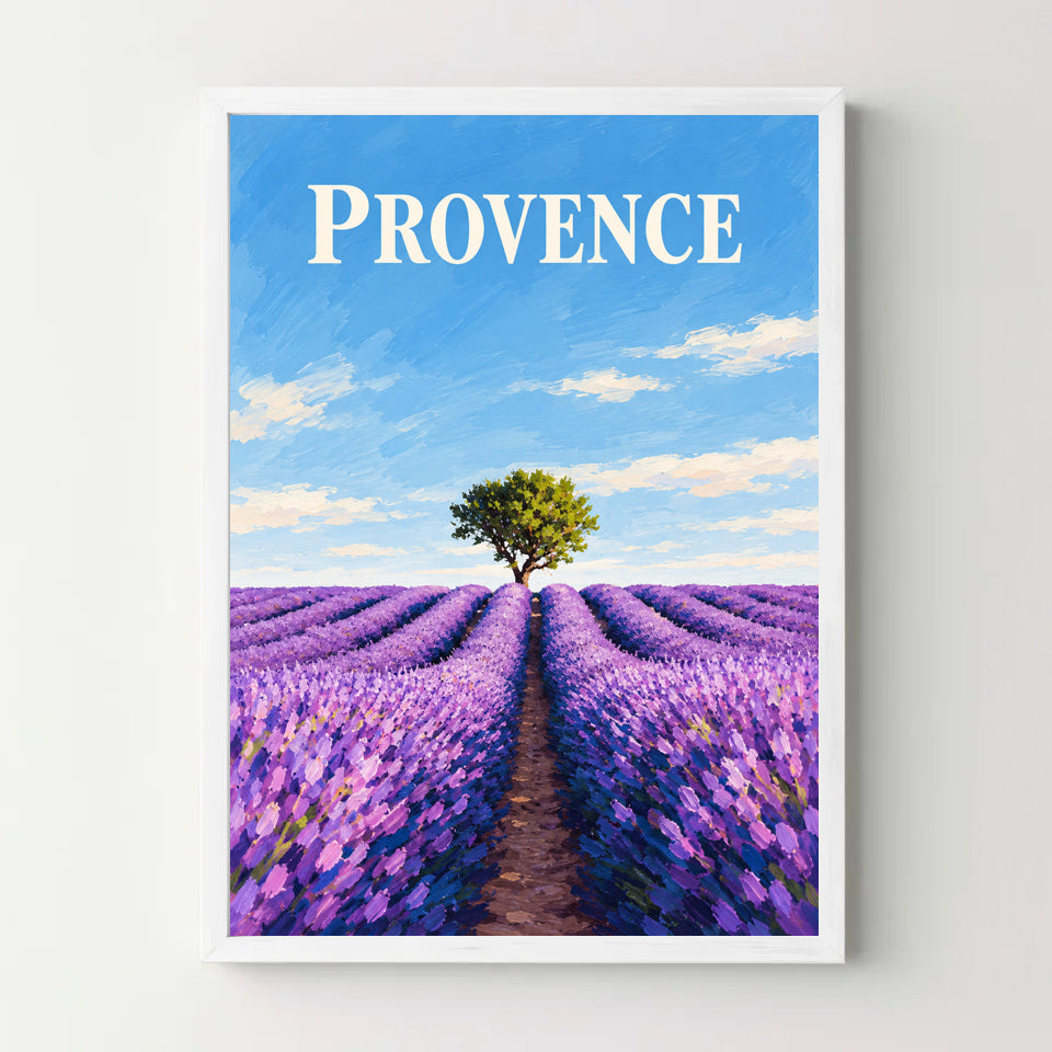 Affiche provence-lavande-nouveau – blanc