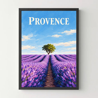 Affiche provence-lavande-nouveau – noir