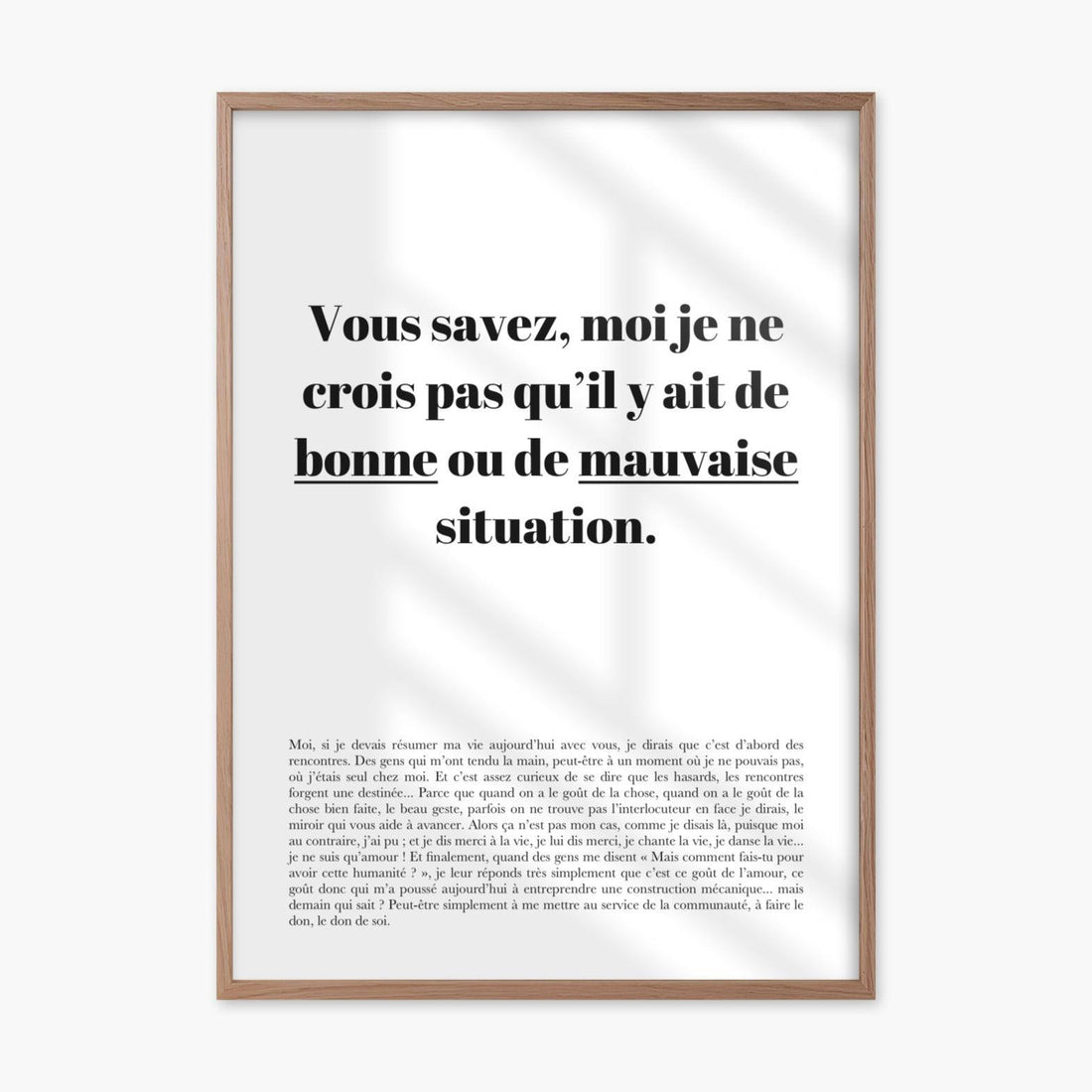 Affiche &quot;Bonne ou mauvaise situation&quot; - cestfrancais.fr