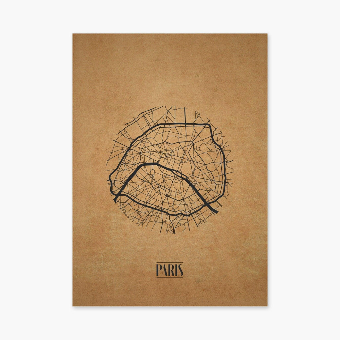 Affiche &quot;Carte Paris&quot; - cestfrancais.fr