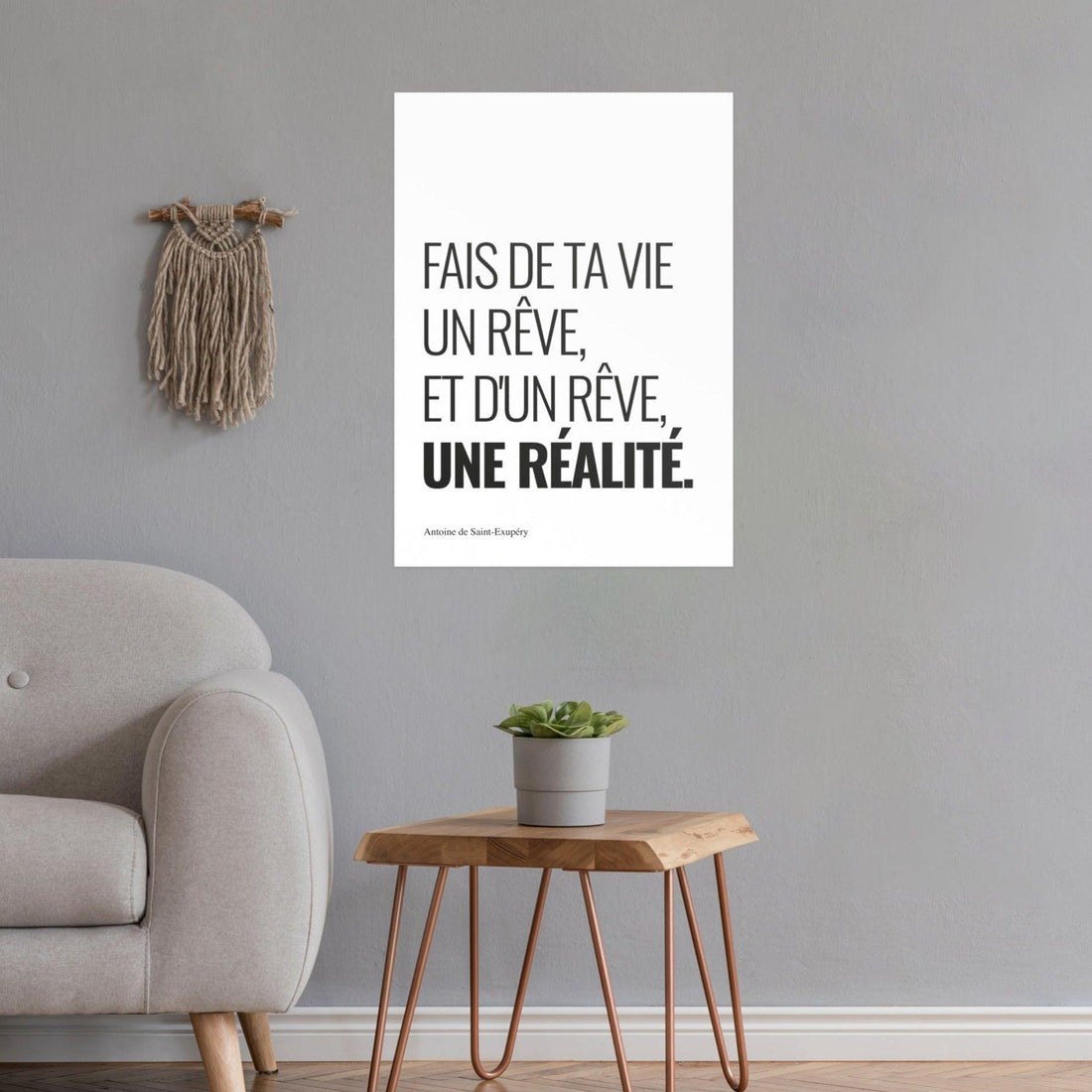 Affiche citation Antoine de Saint-Exupéry - cestfrancais.fr